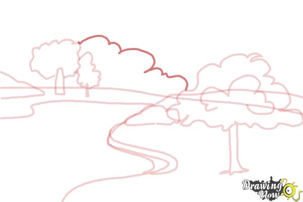 How to Draw Nature Scenery - Step 8
