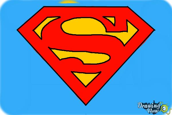 How to Draw Superman Logo - Step 10