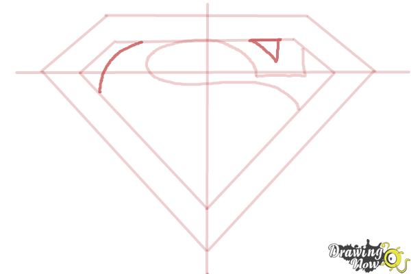 How to Draw Superman Logo - Step 7