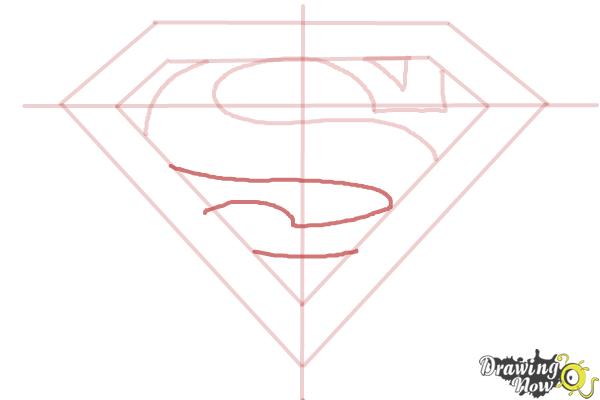 How to Draw Superman Logo - Step 8