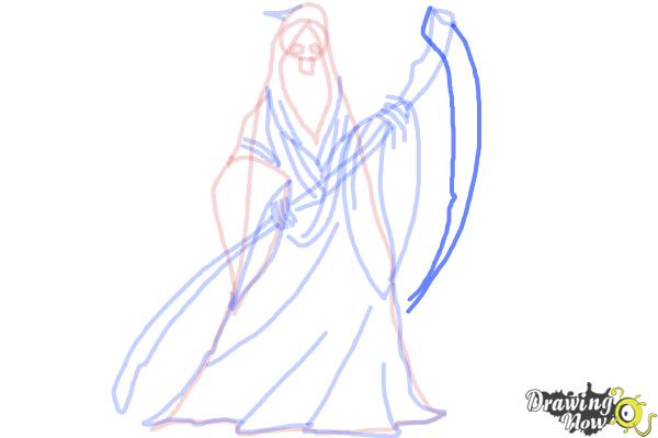 How to Draw a Grim Reaper Step by Step - Step 10