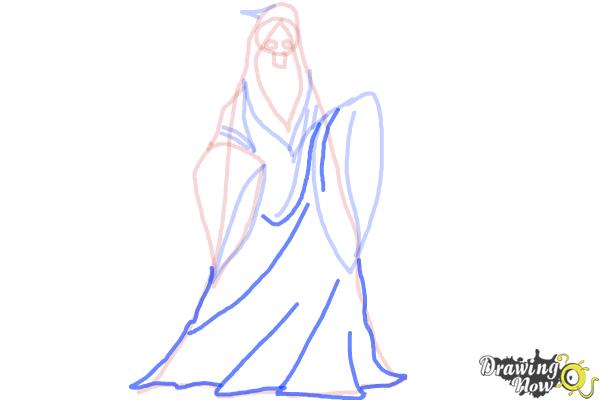 How to Draw a Grim Reaper Step by Step - Step 7