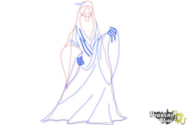 How to Draw a Grim Reaper Step by Step - Step 8