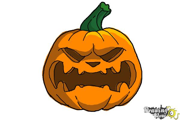 Easy How to Draw a Jack-o-Lantern Jack-o-Lantern Coloring Page