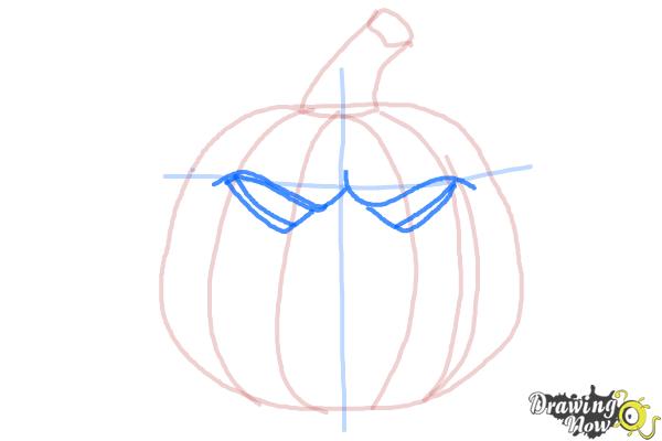How to Draw a Pumpkin Face - Step 5