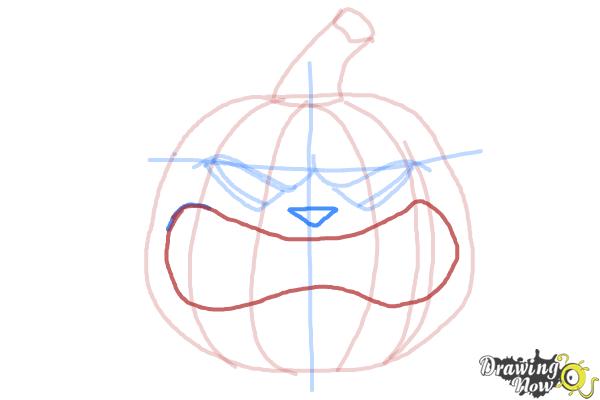 How to Draw a Pumpkin Face - Step 6