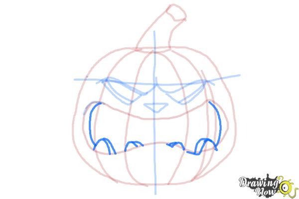 How to Draw a Pumpkin Face - Step 7