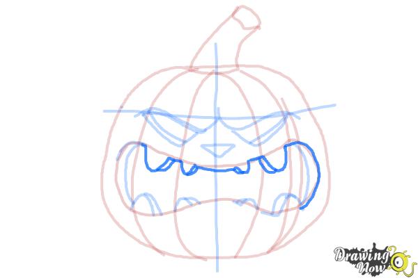 How to Draw a Pumpkin Face - Step 8