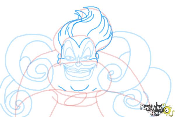 How to Draw Ursula - Step 9