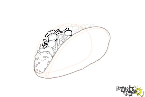 How to Draw a Taco - Step 11