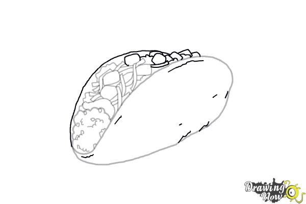 How to Draw a Taco - Step 12