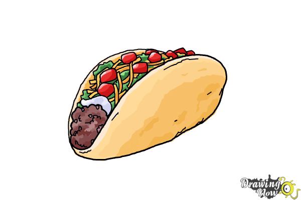 How to Draw a Taco - Step 13