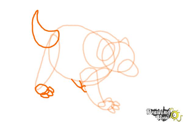 How to Draw a Tasmanian Devil - Step 7