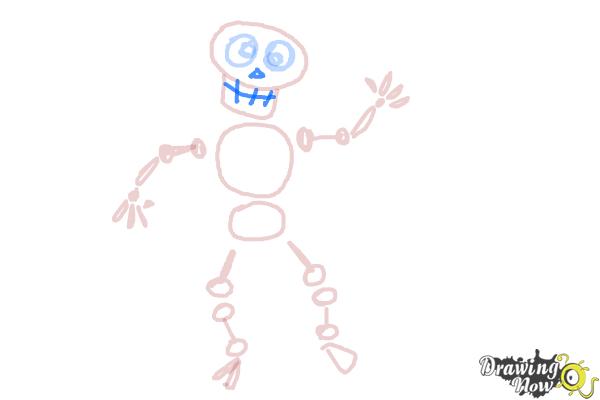 How to Draw Skeleton For Kids - Step 11