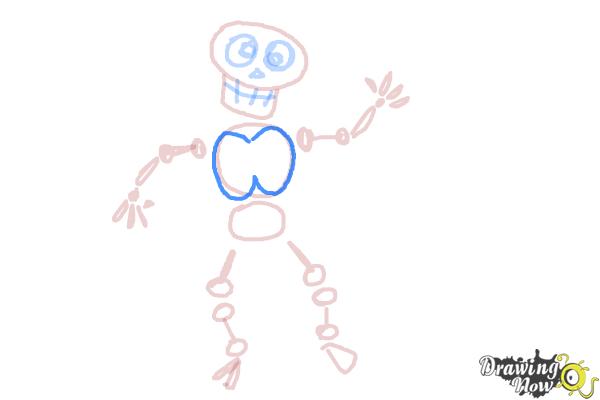 How to Draw Skeleton For Kids - DrawingNow