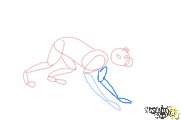 How to Draw a Spider Monkey - Step 10
