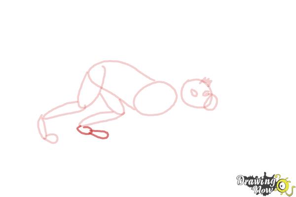 How to Draw a Spider Monkey - Step 8