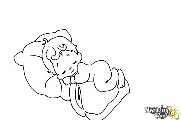 realistic sleeping baby drawing  Clip Art Library