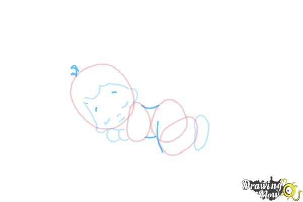 How to Draw a Sleeping Baby - Step 6