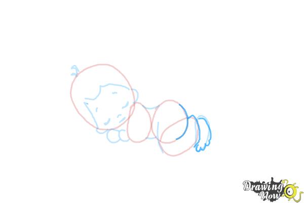 How to Draw a Sleeping Baby - Step 7