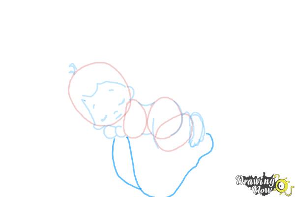 How to Draw a Sleeping Baby - Step 8