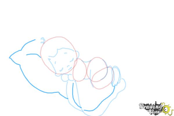 How to Draw a Sleeping Baby - Step 9