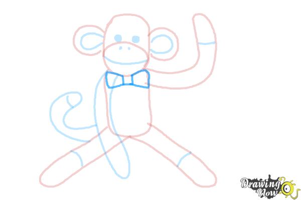 How to Draw a Sock Monkey - Step 11