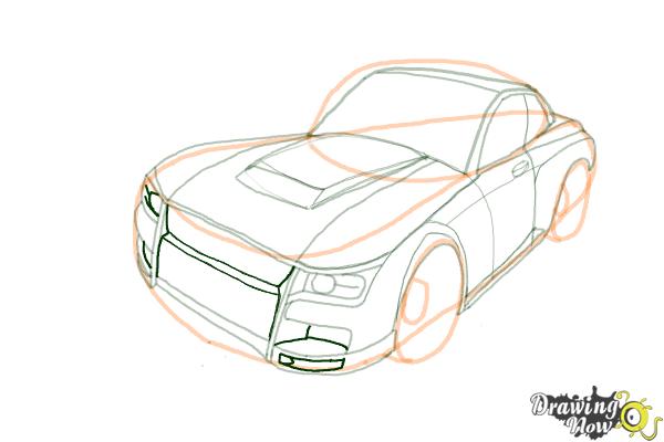 How to Draw a Nissan Skyline - Step 13