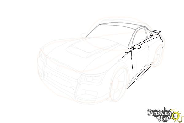 How to Draw a Nissan Skyline - Step 16