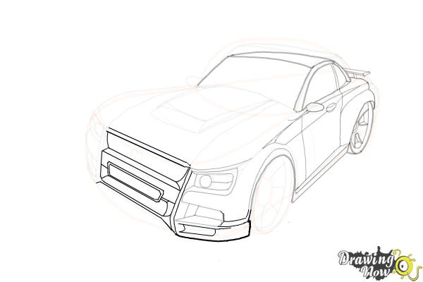 How to Draw a Nissan Skyline - Step 18