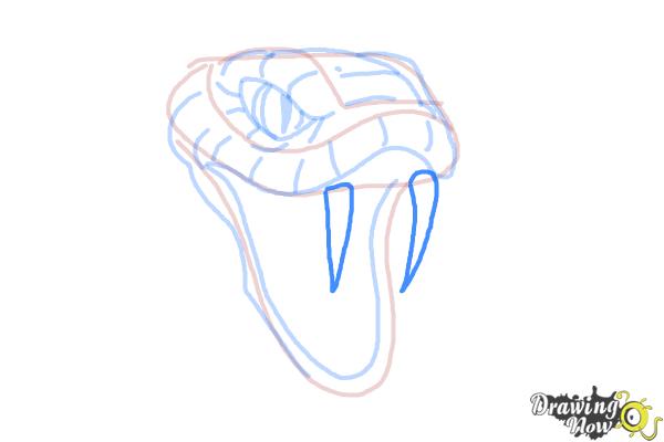 How to Draw a Snake Head - Step 10