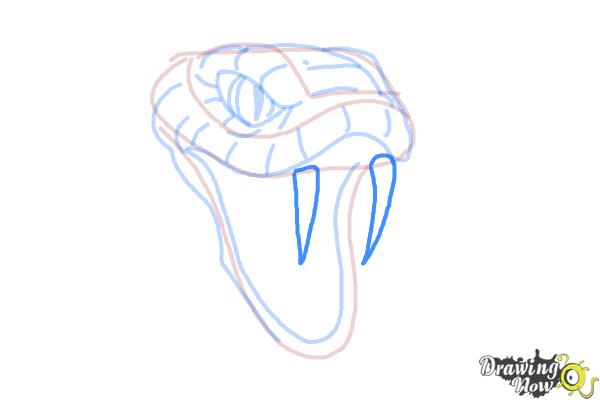 how to draw a snake head