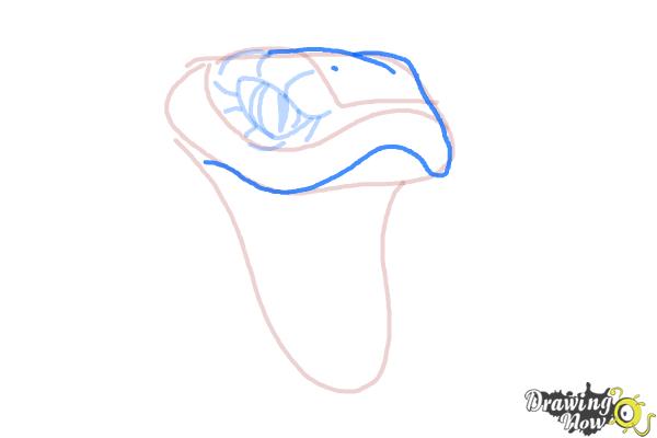 How to Draw a Snake Head - Step 7