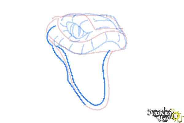 How to Draw a Snake Head - Step 9