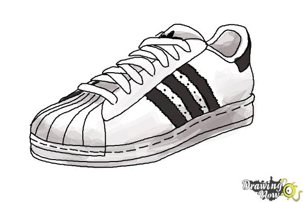 How to Draw Sneakers - Step 12