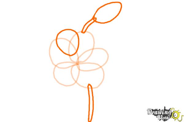 How to Draw a Tiger Lily - Step 2