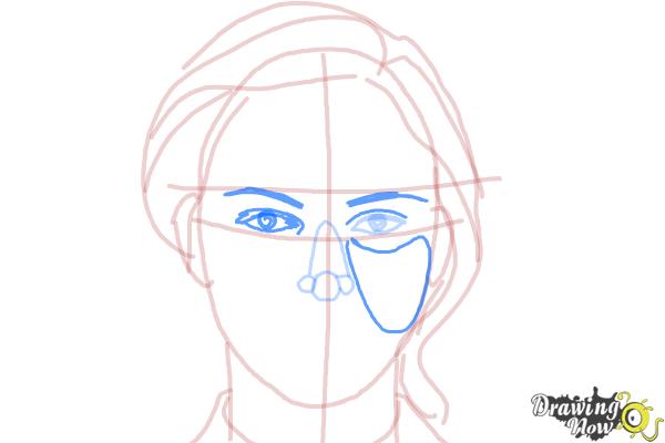 How to Draw Emily Wickersham from Ncis - Step 7