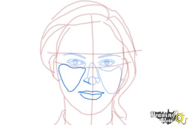 How to Draw Emily Wickersham from Ncis - Step 8