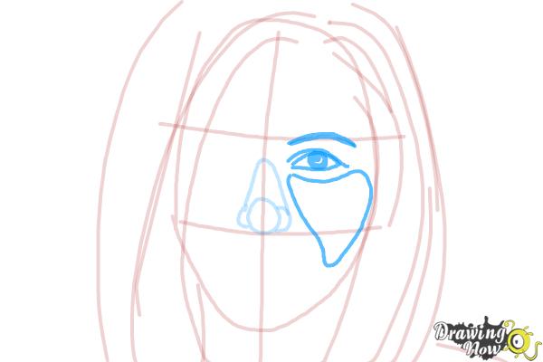 How to Draw Jennifer Aniston - Step 6