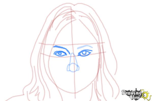 How to Daw Olivia Wilde - Step 8