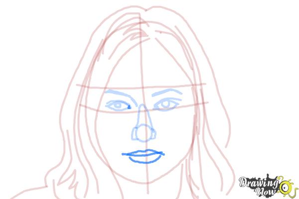 How to Daw Olivia Wilde - Step 9