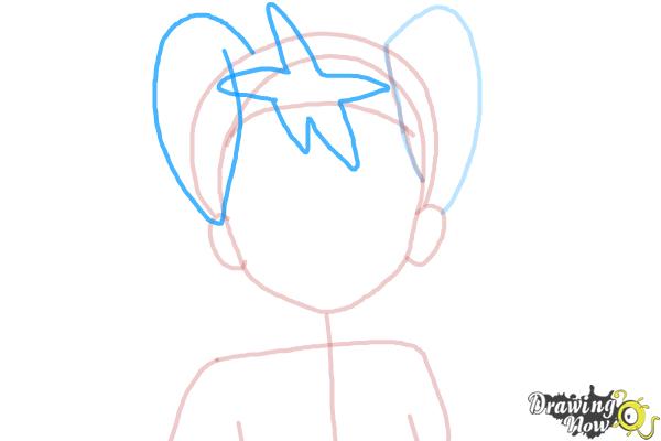 How to Draw Shauna from Pokemon X And Y - Step 5