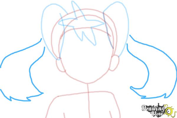 How to Draw Shauna from Pokemon X And Y - Step 6