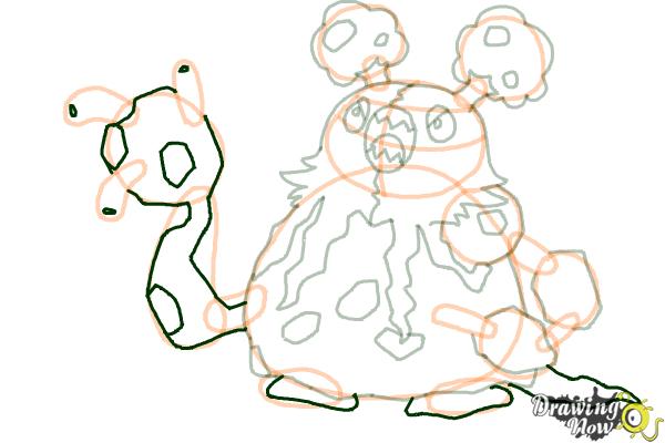 How to Draw Garbodor Pokemon - Step 15