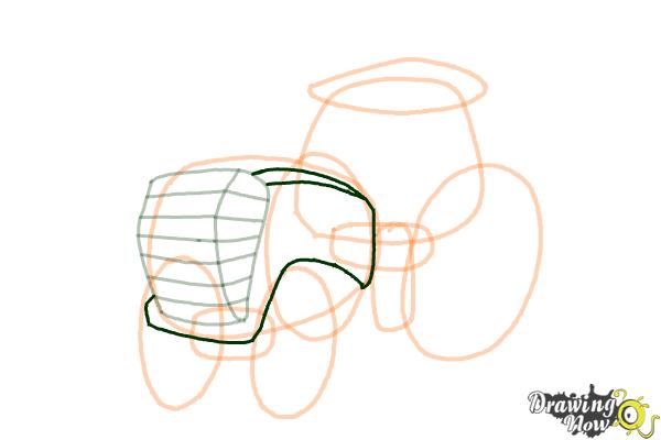How to Draw a Tractor - Step 9