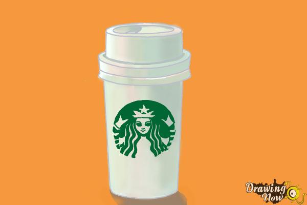 How to Draw a Starbucks Cup - Step 11