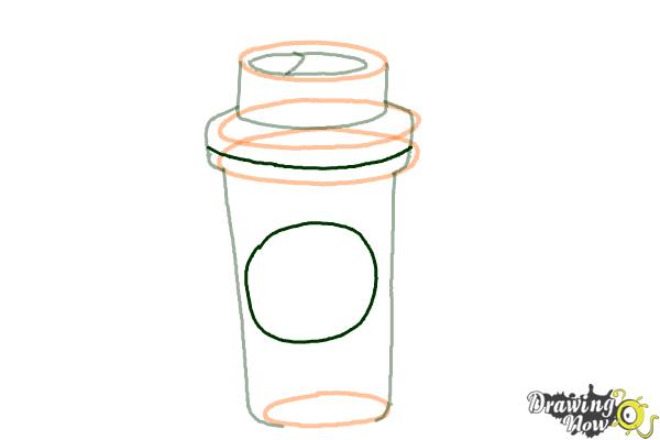 How to Draw a Starbucks Cup - Step 5