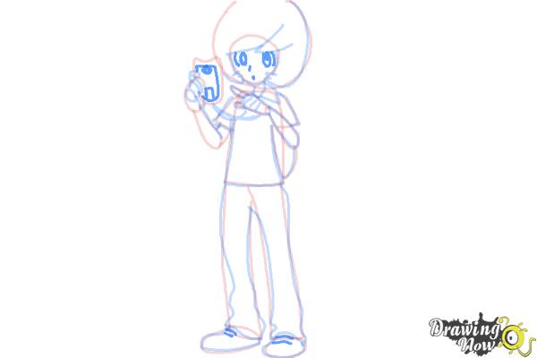 How to Draw Trevor from Pokemon X And Y - Step 10