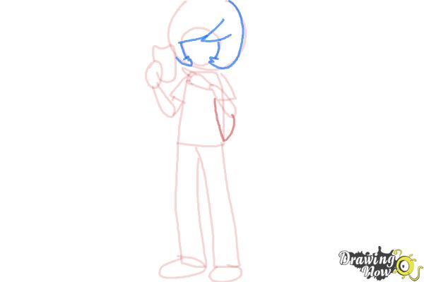 How to Draw Trevor from Pokemon X And Y - Step 6