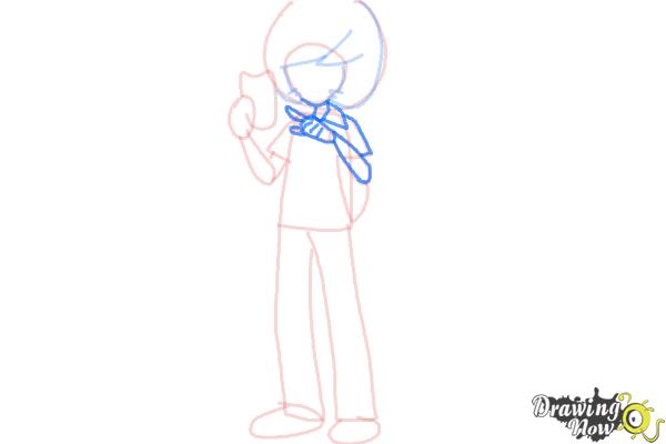 How to Draw Trevor from Pokemon X And Y - Step 7